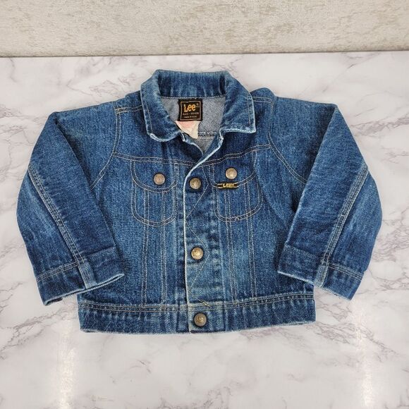 Lee Vintage Kids Blue Denim Jean Trucker Jacket - Picture 6 of 15